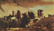 Honore  Daumier The Emigrants (mk09) France oil painting artist
